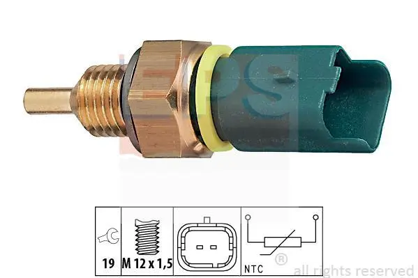 Датчик температури охолоджуючої рідини Citroen Berlingo/Fiat Scudo 1.1-2.0D 96- EPS 1.830.276 (фото 1)