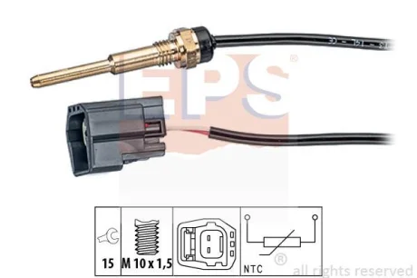 Датчик температури охолоджуючої рідини Citroen Jumper/Ford Transit/Fiat Ducato 2.2D 06- (2 конт.) EPS 1.830.289