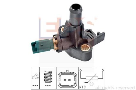 Фланець системи охолодження Fiat Doblo 1.2 01- (з датчиком) EPS 1.830.318