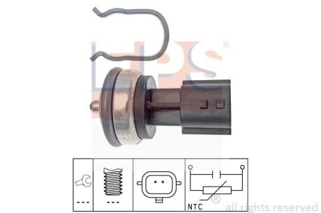 Датчик температури охолоджуючої рідини Renault Kangoo/Trafic/Master II 1.4-2.5 dСi 02- (2 конт.) EPS 1.830.337