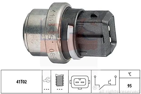 Датчик температури охолоджуючої рідини VW T4 2.4-2.8 VR6 90-03 (2 конт.) 95°C EPS 1.840.133 (фото 1)