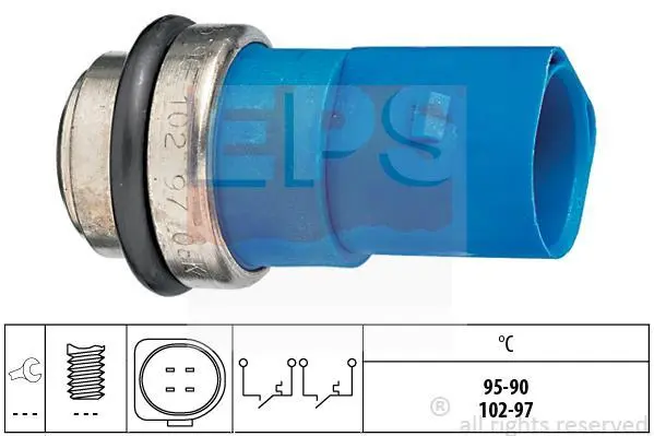 Датчик увімкнення вентилятора VW Passat/Audi A4/A6 95-05 (4 конт.) (102-97/90-95°C) EPS 1.850.692 (фото 1)