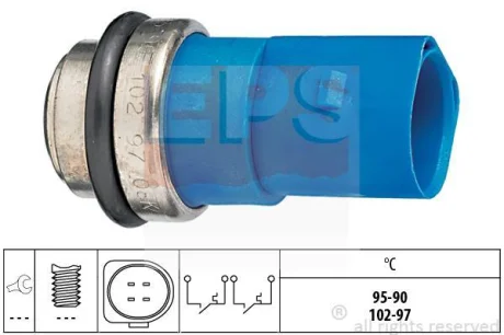 Датчик увімкнення вентилятора VW Passat/Audi A4/A6 95-05 (4 конт.) (102-97/90-95°C) EPS 1.850.692
