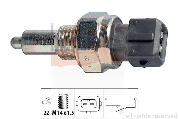 Датчик увімкнення заднього ходу Citroen Berlingo 1.1/1.4/Jumper 1.9D/2.8TDi 94- (M14x1.5) EPS 1.860.099 (фото 1)