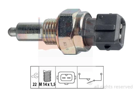 Датчик увімкнення заднього ходу Citroen Berlingo 1.1/1.4/Jumper 1.9D/2.8TDi 94- (M14x1.5) EPS 1.860.099