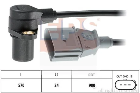 Датчик положення колінвалу Audi A3/A4/A6/A8/ Skoda Fabia/ Octavia/VW Passat 1.6-3.0 96-10 EPS 1.953.172