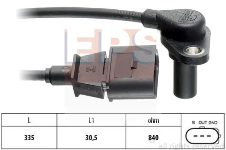 Датчик положення колінвалу Audi A3/Skoda Octavia/VW Golf/Seat Leon 1.6-2.8 96-10 EPS 1.953.220