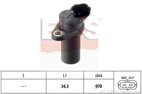 Датчик положення колінвалу Opel Astra G/Vectra C 2.0-2.2 DTI 99- EPS 1.953.235 (фото 1)