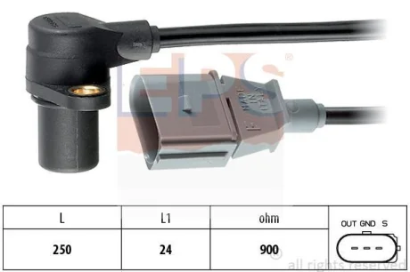 Датчик положення колінвалу VW T5 2.0 03- EPS 1.953.254
