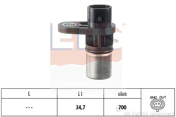 Датчик положення колінвалу Opel Astra G/Vectra B/C 2.2 direct 00- EPS 1.953.292 (фото 1)
