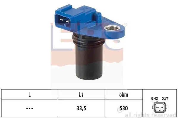 Датчик положення розподільного валу Ford Fiesta/Focus/Mazda 2/Volvo C30/S40/V50 1.25-1.6 95- EPS 1.953.302 (фото 1)