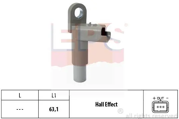 Датчик положення розподільного валу Citroen C1/C2/C3 1.4 HDi 02-/Ford Fiesta 1.4 TDCi 02- EPS 1.953.463 (фото 1)