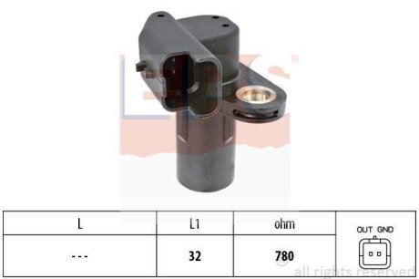 Датчик положення колінвалу Renault Trafic/Opel Vivaro 1.9dCi 01- EPS 1.953.553