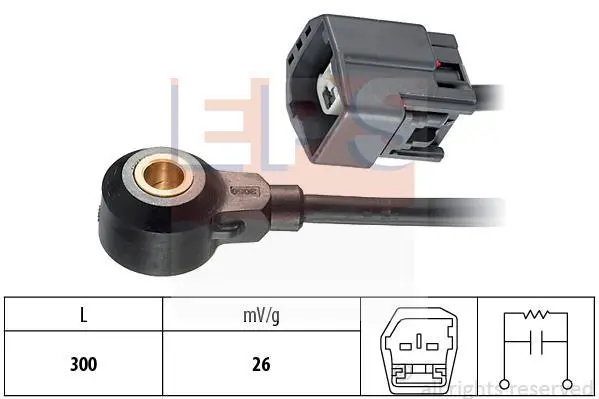 Датчик детонації Ford Transit 2.3 16V/2.4TDCi 04-14 (300mm кабель) EPS 1.957.105 (фото 1)