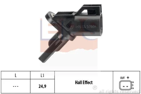 Датчик ABS (передній) Volvo S40/V50 03-12 EPS 1.960.005