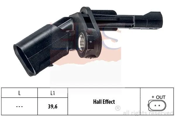 Датчик ABS (задній) Audi A3/Q3/TT/Skoda Octavia/SuperB/VW Golf/Jetta/Passat/Touran 1.2-3.6 03- (L) EPS 1.960.009 (фото 1)