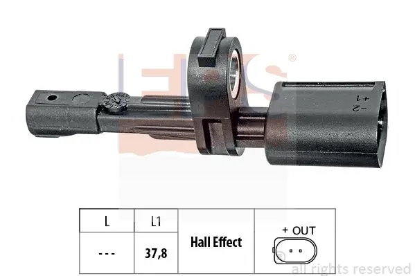 Датчик ABS (задній) Audi A3/Man TGE/Seat Leon/Skoda Octavia/SuperB/VW Golf 12- /Caddy III- IV EPS 1.960.017 (фото 1)