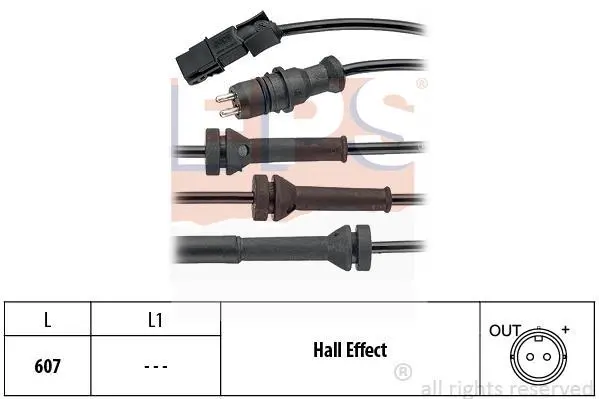 Датчик ABS (передній) Renault Laguna II/Megane II/Scenic II 1.4-3.5/1.5D-3.0D 01- EPS 1.960.069 (фото 1)