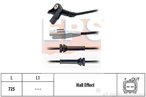 Датчик ABS (передній) Citroen Berlingo/Peugeot Partner 1.6HDi 08- EPS 1.960.092 (фото 1)
