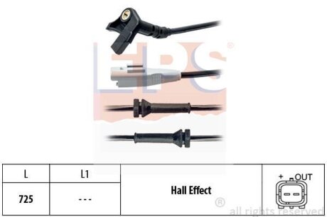 Датчик ABS (передній) Citroen Berlingo/Peugeot Partner 1.6HDi 08- EPS 1.960.092