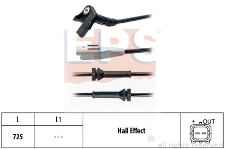 Датчик ABS (передній) Citroen Berlingo/Peugeot Partner 1.6HDi 08- EPS 1.960.092