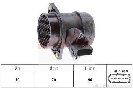 Витратомір повітря Ford Galaxy 1.9TDI 95-06 EPS 1.991.284