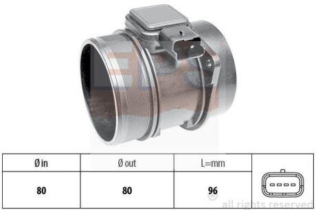 Витратомір повітря Citroen Jumpy 2.0HDi 07- EPS 1.991.303