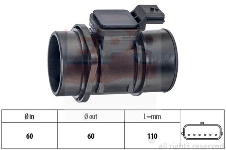 Витратомір повітря Renault Kangoo 1.5dci 03- EPS 1.991.388