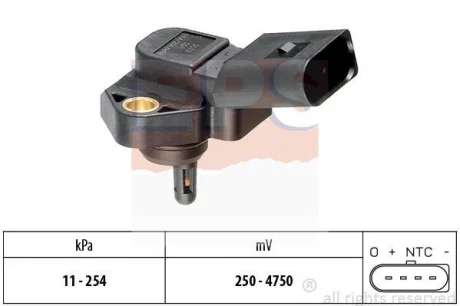 Датчик тиску наддува VW LT 2.8TDI 01-06/T4 2.5TDI 95-03 EPS 1.993.012