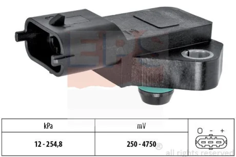 Датчик тиску наддува Opel Astra G/H/Combo 1.7 CDTI 02- EPS 1.993.022
