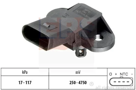Датчик тиску наддува VW Caddy II/III 1.4/1.6i 96- EPS 1.993.072