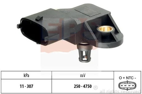 Датчик тиску наддува Iveco Daily III/IV/V 2.3/3.0 04-14 EPS 1.993.082