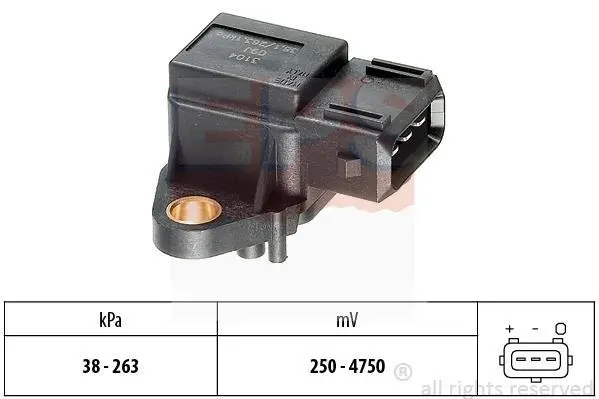 Датчик тиску наддува MB Sprinter 901-904/Vario 2.9TDI 95- EPS 1.993.104 (фото 1)