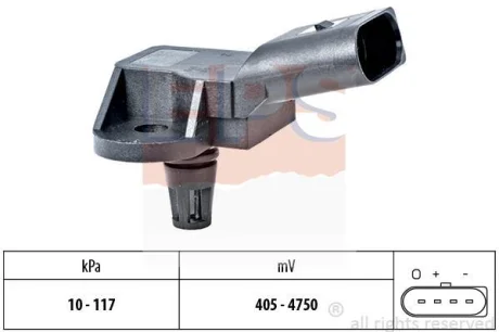 Датчик тиску наддуву VW Caddy III 1.4 04-12/T5 2.0 TDi 09- EPS 1.993.157