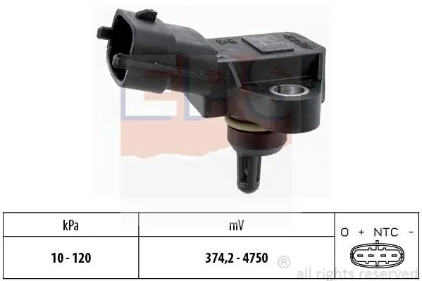Датчик тиску в впускному колекторі Hyundau Santa Fe/Tucson/Kia Sportage 2.4-3.0 10-22 EPS 1.993.180 (фото 1)
