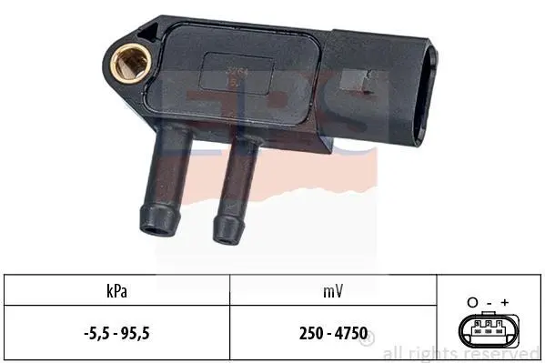 Датчик тиску вихлопних газів VW Passat 2.0TDI (сажевий фільтр) EPS 1.993.264 (фото 1)
