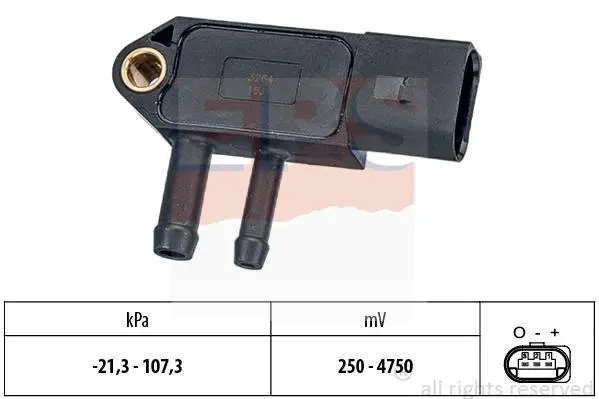 Датчик тиску вихлопних газів VW Caddy/T5/Crafter 1.6/2.0TDi 09- EPS 1.993.266 (фото 1)