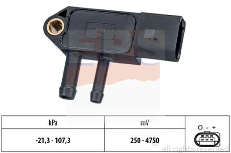 Датчик тиску вихлопних газів VW Caddy/T5/Crafter 1.6/2.0TDi 09- EPS 1.993.266