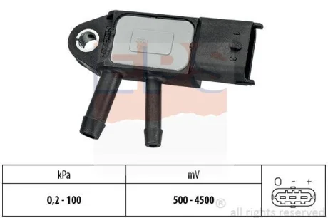 Датчик тиску вихлопних газів Volvo C30/C70/S40/S60/S80/V40/V50/V70/XC60/XC70 06-18 EPS 1.993.291