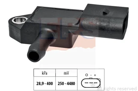 Датчик тиску вихлопних газів VW Caddy IV/Crafter/T5/T6 2.0 TDI 09- EPS 1.993.327