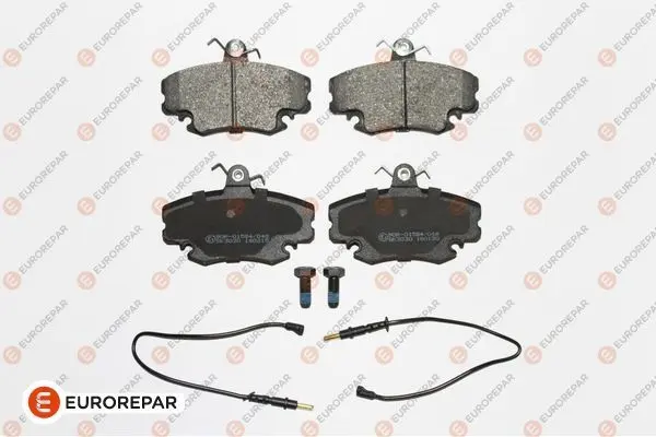 Гальмівні колодки пер. Logan 05-/Megane 96-03/Clio 91-05 (з датчиком) EUROREPAR 1617250880 (фото 1)