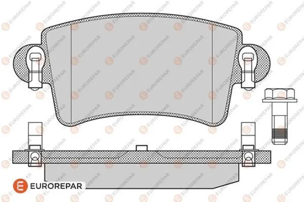 Гальмівні колодки зад. Master/Movano 00- (BOSCH) EUROREPAR 1617258980 (фото 1)