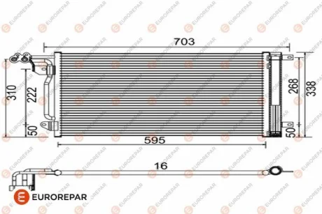 Радіатор кондиціонера A1/Polo/Fabia/Rapid 1.0-1.6/1.6D-2.0D 09- EUROREPAR 1618099680