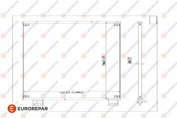 Радіатор кондиціонера Kangoo 1.5dCi/1.6ii 08- EUROREPAR 1618099880 (фото 1)