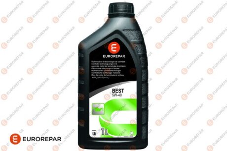 Фото моторна олива BEST 5W-40, 1 л EUROREPAR 1635764080 Моторна олива BEST 5W-40, 1 л EUROREPAR 1635764080
