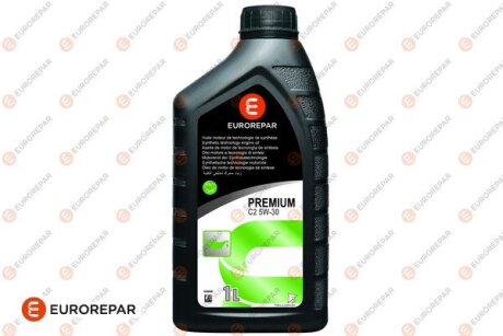 Фото моторна олива PREMIUM C2 5W-30, 1л EUROREPAR 1635764480 Моторна олива PREMIUM C2 5W-30, 1л EUROREPAR 1635764480