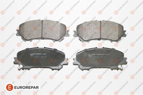 Фото колодки гальмівні дискові комплект EUROREPAR 1667814380 Колодки гальмівні дискові комплект EUROREPAR 1667814380
