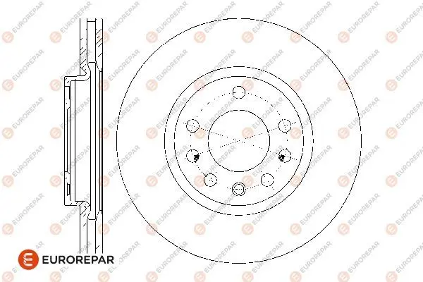 Диски гальмівні (комплект 2 шт) EUROREPAR 1676009680 (фото 1)