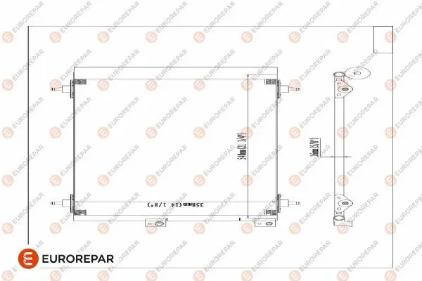 Радіатор кондиціонера Berlingo/Partner 1.6HDI 05- EUROREPAR E163366 (фото 1)