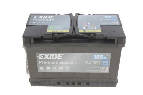 АКБ 12В 105Аг 850А(EN) L+ EXIDE EA1050 (фото 1)